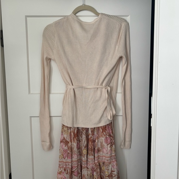 Reformation Wrap Sweater Size XS, Tencel/Linen Lightweight, Cream, EUC - Picture 4 of 16